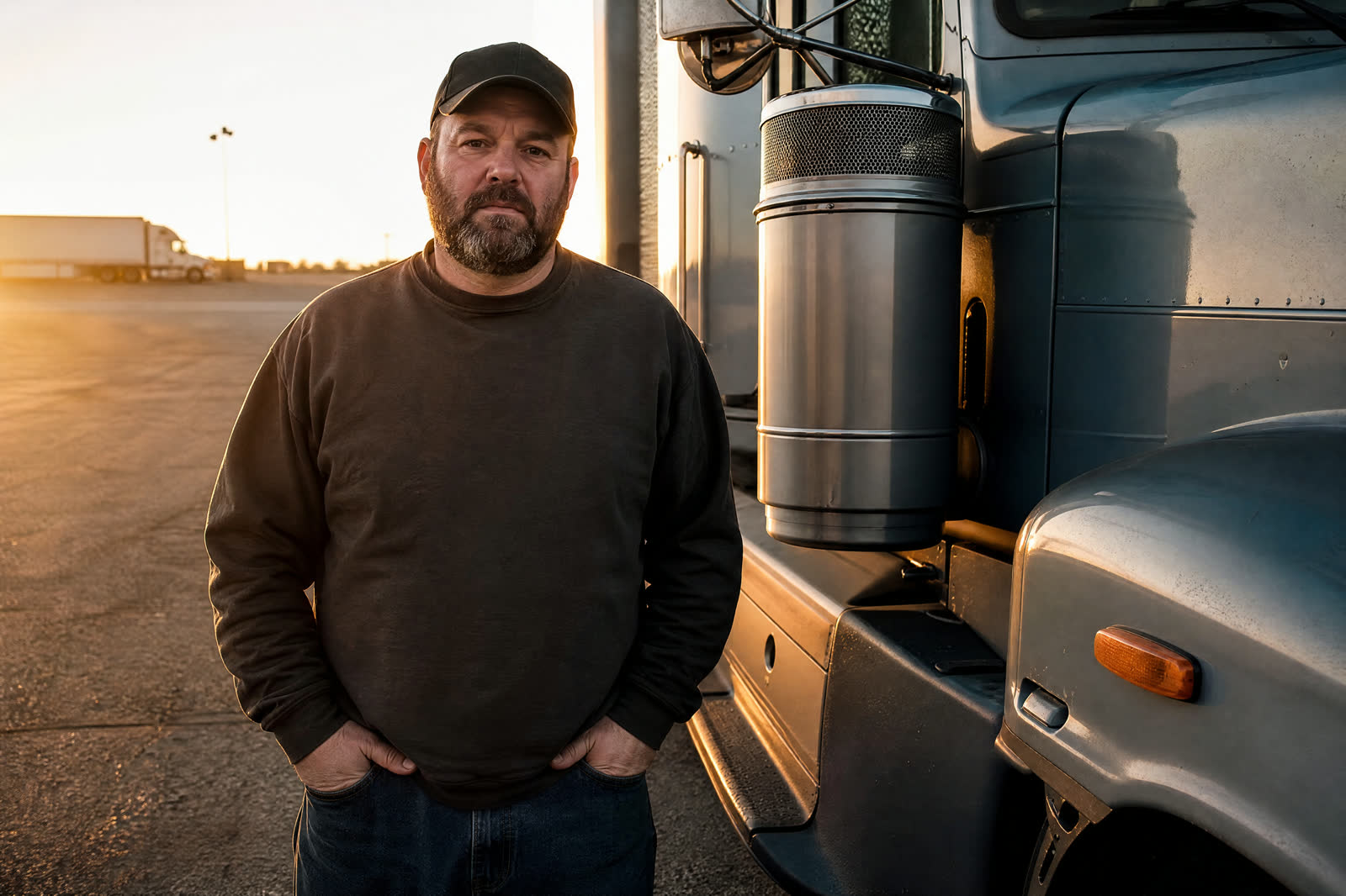 Owner-operator and his rig